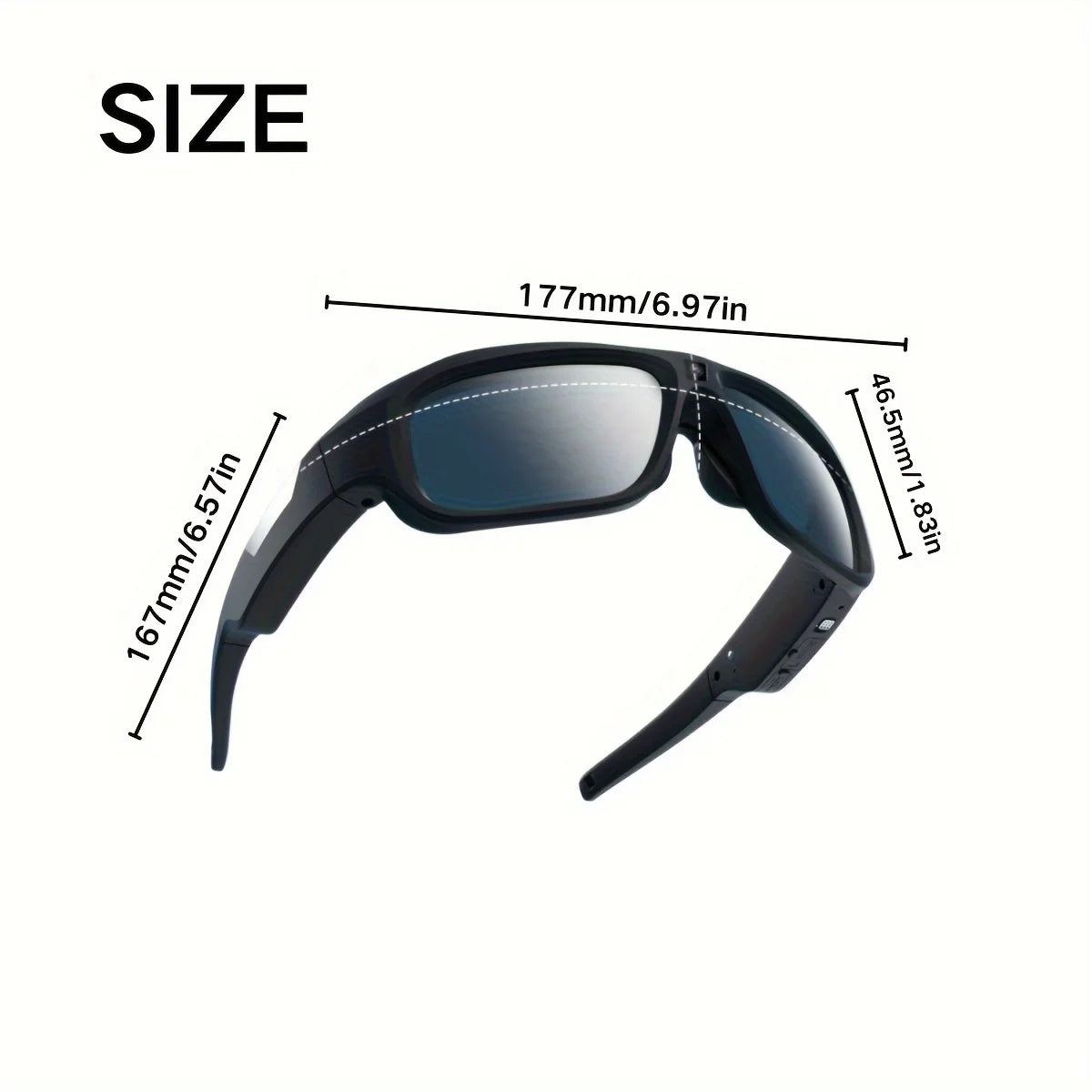 4K HD Smart Camera Glasses with 64GB Storage & Hands-Free POV Recording