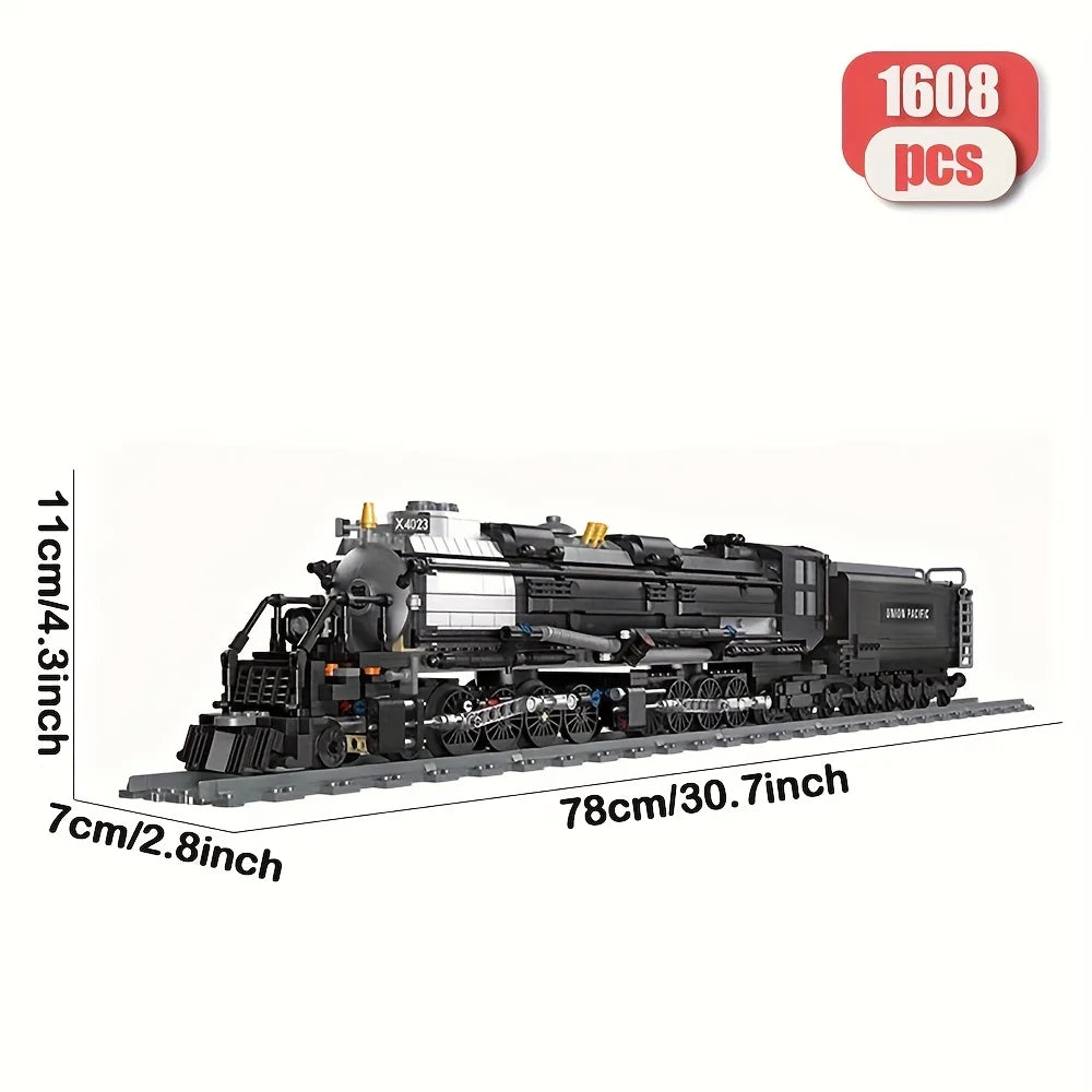 Creative The BigBoy Steam Locomotive Train – 1608PCS Railway MOC Building Block Set