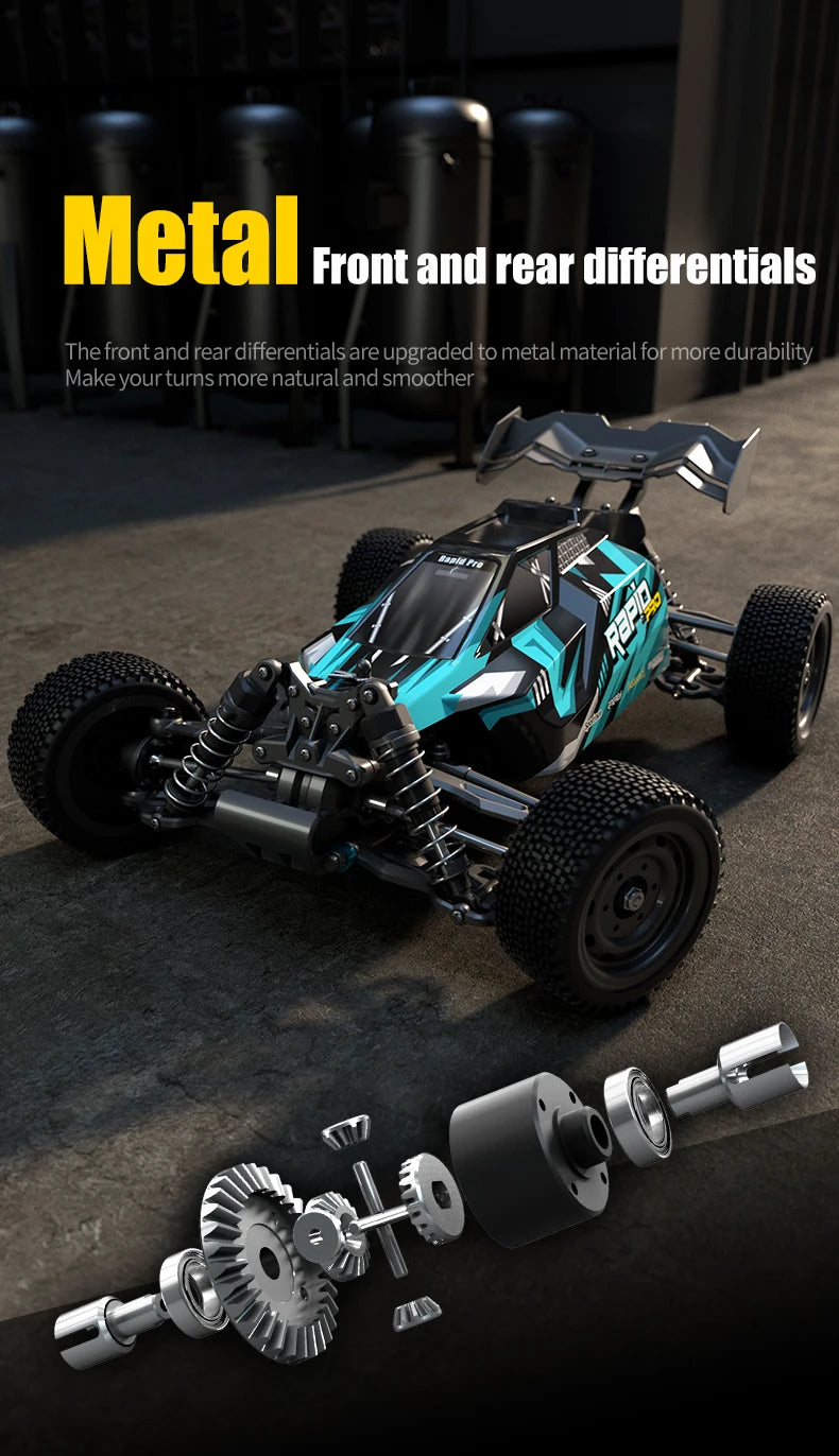 Teeggi 16101 / 16102 PRO 1:16 RC Drift Car – 70KM/H Brushless 4WD Off-Road Monster Truck with LED Lights