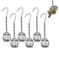 6PCS Metal Suet Ball Bird Feeder Set with Hanging Chains for Outdoor Wild Birds