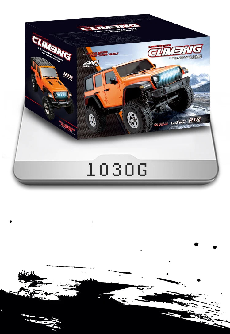 C8801 1:18 RC Climbing Jeep – 4WD Off-Road Rock Crawler with Lights, 2.4GHz Remote, 370 Motor & Simulation Body