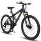 Ecarpat Dual Full Suspension Mountain Bike 24/26/27.5 Inch, Mens Women Teenagers Boy Girl Mountain Bike, 21-Speed Disc Bicycles