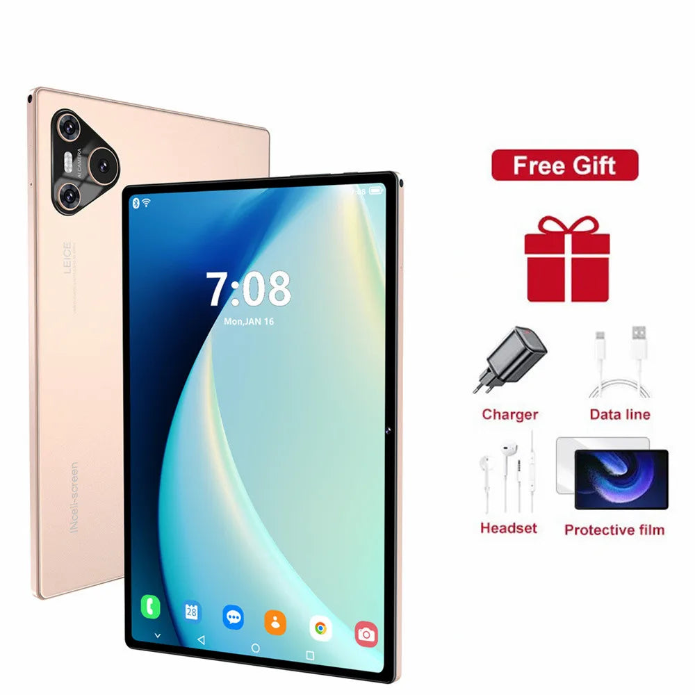 16 Pro 10.1-Inch Android 12 Tablet – Snapdragon 870 | 16GB RAM + 1TB Storage | Dual SIM + 5G WiFi | 2560×1600 Full HD Display | 10000mAh Battery