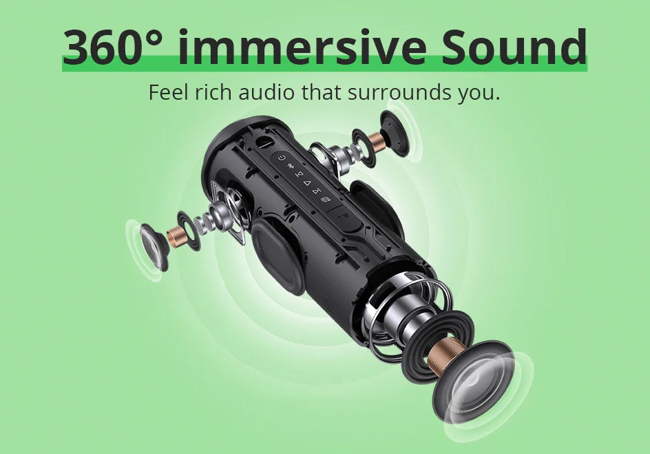 Tronsmart T8 Bluetooth Speaker – 40W Outdoor Portable Speaker with Deep Bass, 360° Sound, SoundPulse®, IPX7 Waterproof, APP Control & LED Light Modes