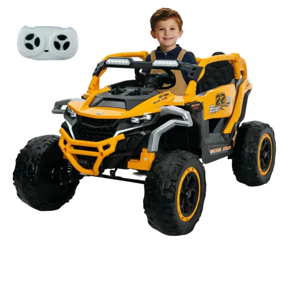 12V 2-Seater Ride-On UTV for Kids – Electric Truck with Remote Control, Flashlights, Suspension & Music