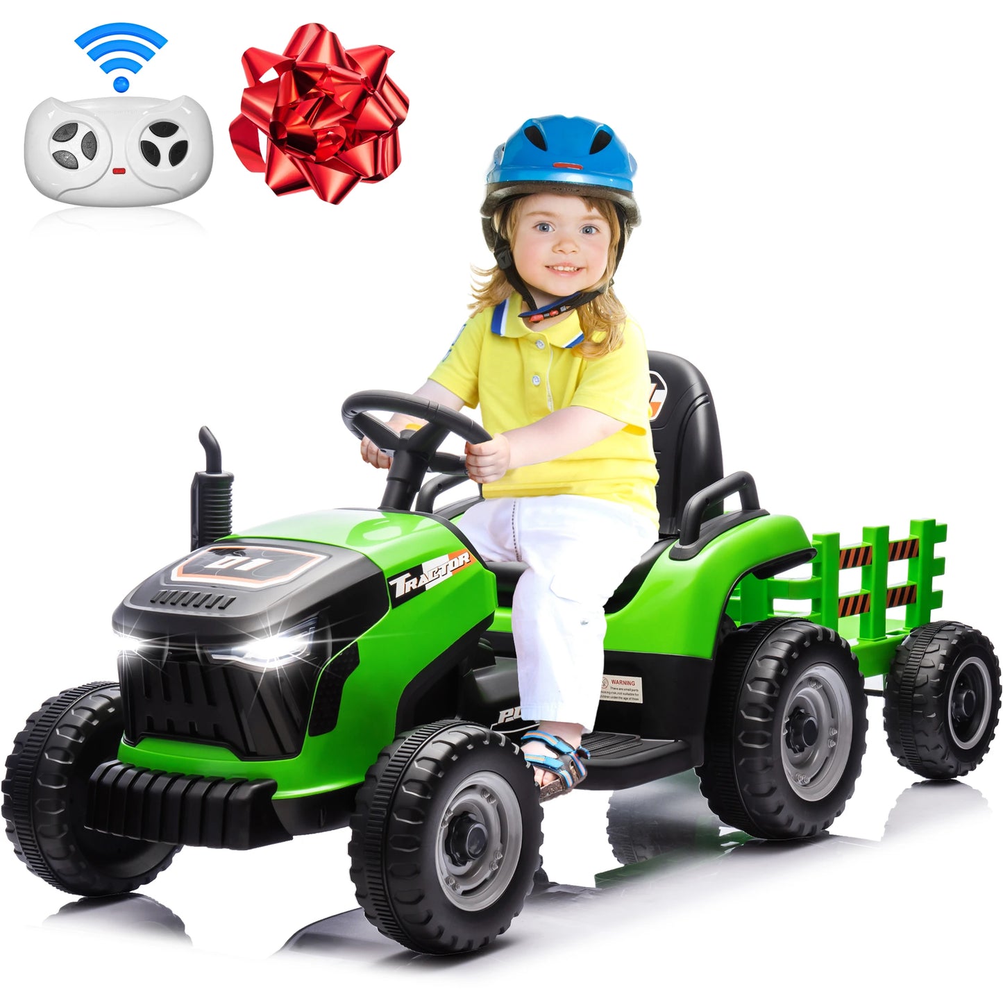 24V 2-Seater Ride-On Tractor Truck with Remote Control & Detachable Trailer – Perfect Gift for Kids Ages 2–6