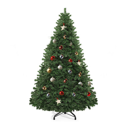 6ft /7.5ft /9ft Artificial Pine Christmas Tree Metal Hinges and Foldable Base