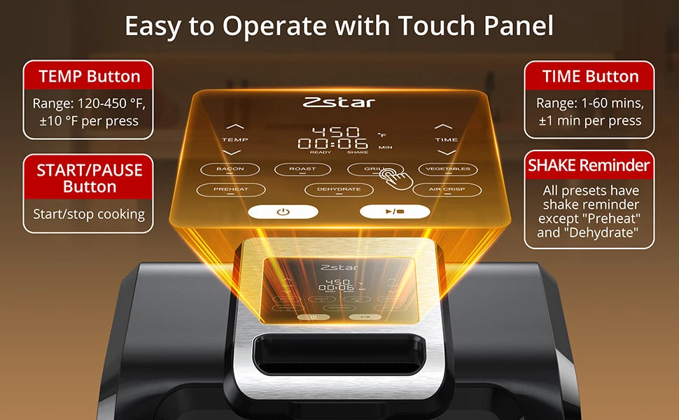 7-in-1 Smokeless Indoor Electric Air Grill Fryer Combo with See-Through Window