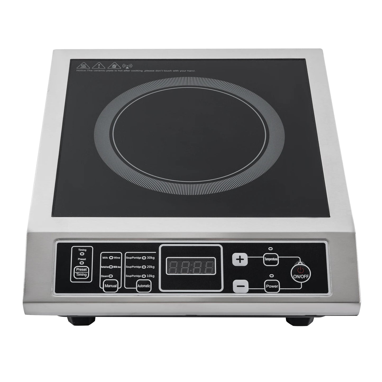 3.5KW Portable Electric Induction Cooktop, Countertop Induction Cooker with 8 Temperature Levels,IGBT Heating Induction Hob IPX4