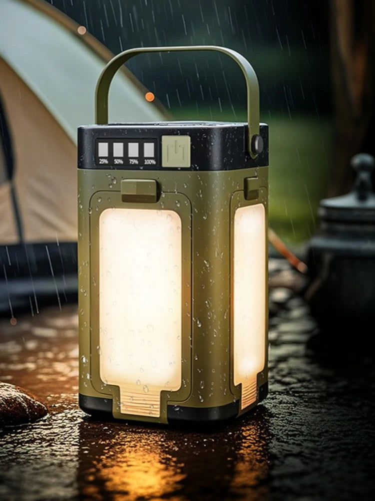 Rechargeable Lantern Power Bank Solar Camping Lantern Portable LED Tent Light