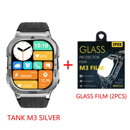 KOSPET TANK M3 Rugged Smart Watch for Men – Military Grade Durability, AMOLED Display, Bluetooth Calling & 60-Day Standby Battery