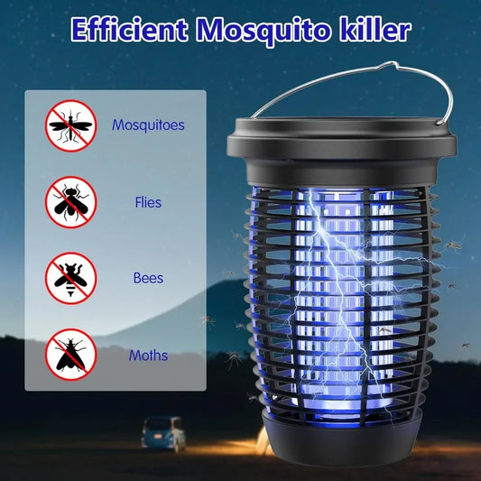 PALONE Solar Bug Zapper – 2-in-1 Mosquito Killer & Camping Light (4500V)