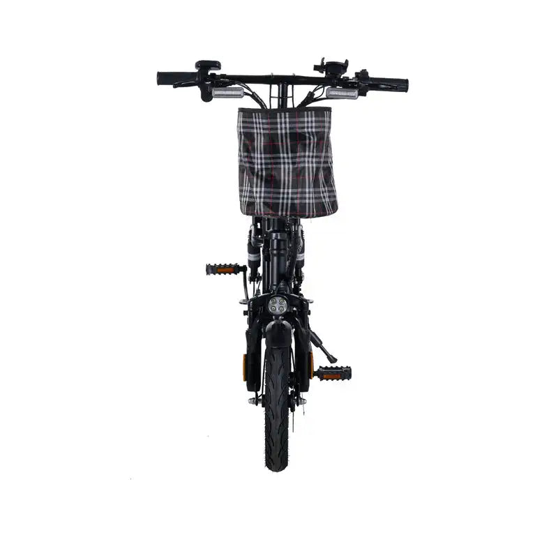 GleeRide A9 Folding Electric Bike – 500W Motor, 48V 15Ah Battery, Dual Seat, 20MPH, 80KM Range, 14" Tires