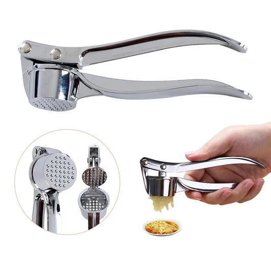Kitchen Zinc Alloy Garlic Press – Manual Garlic Crusher & Mincer Tool