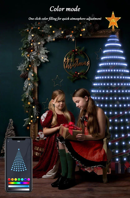 7FT 400LEDs Smart LED Dynamic RGB Color App Music Sync Timer Christmas Tree Lights