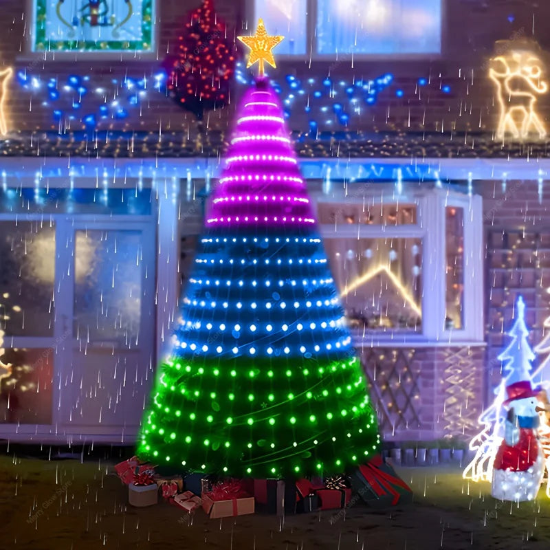 Led Lights String Bluetooth Application Control DIY Image LED RGB Fairy Christmas Tree Lights Holiday Decorations