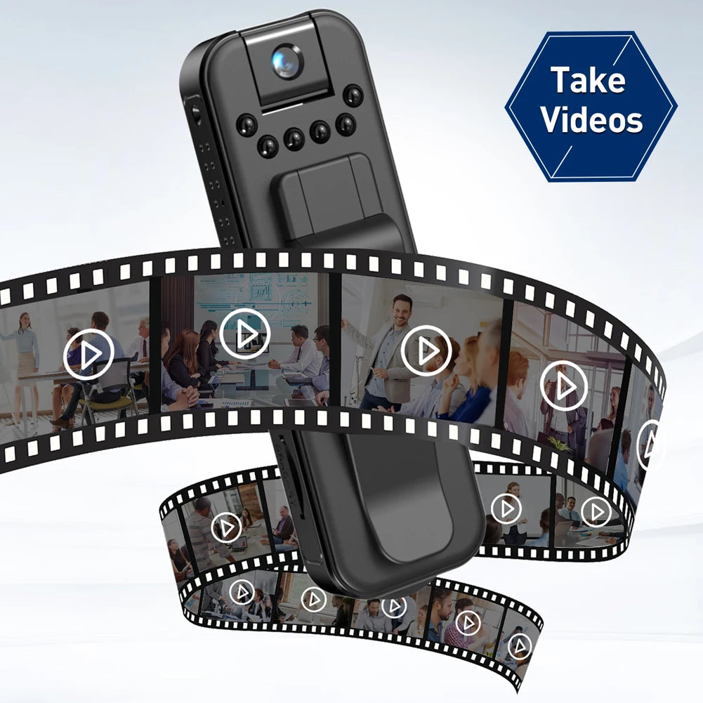 1080P HD Mini Body Camera with Night Vision & Motion Detection