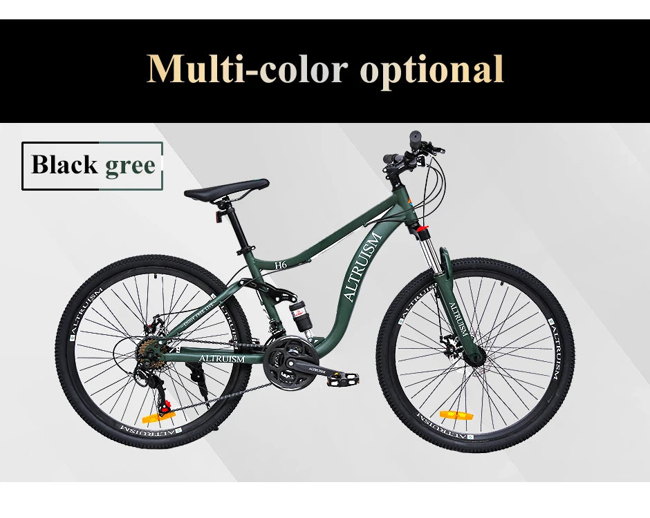 26” 21-Speed Full Suspension Mountain Bike – Durable, Smooth & Adventure-Ready