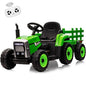 Kids Ride-On Electric Tractor with Remote Control & Trailer – 12V Battery 25w/35w, EVA Tires, Headlights & Bluetooth Music