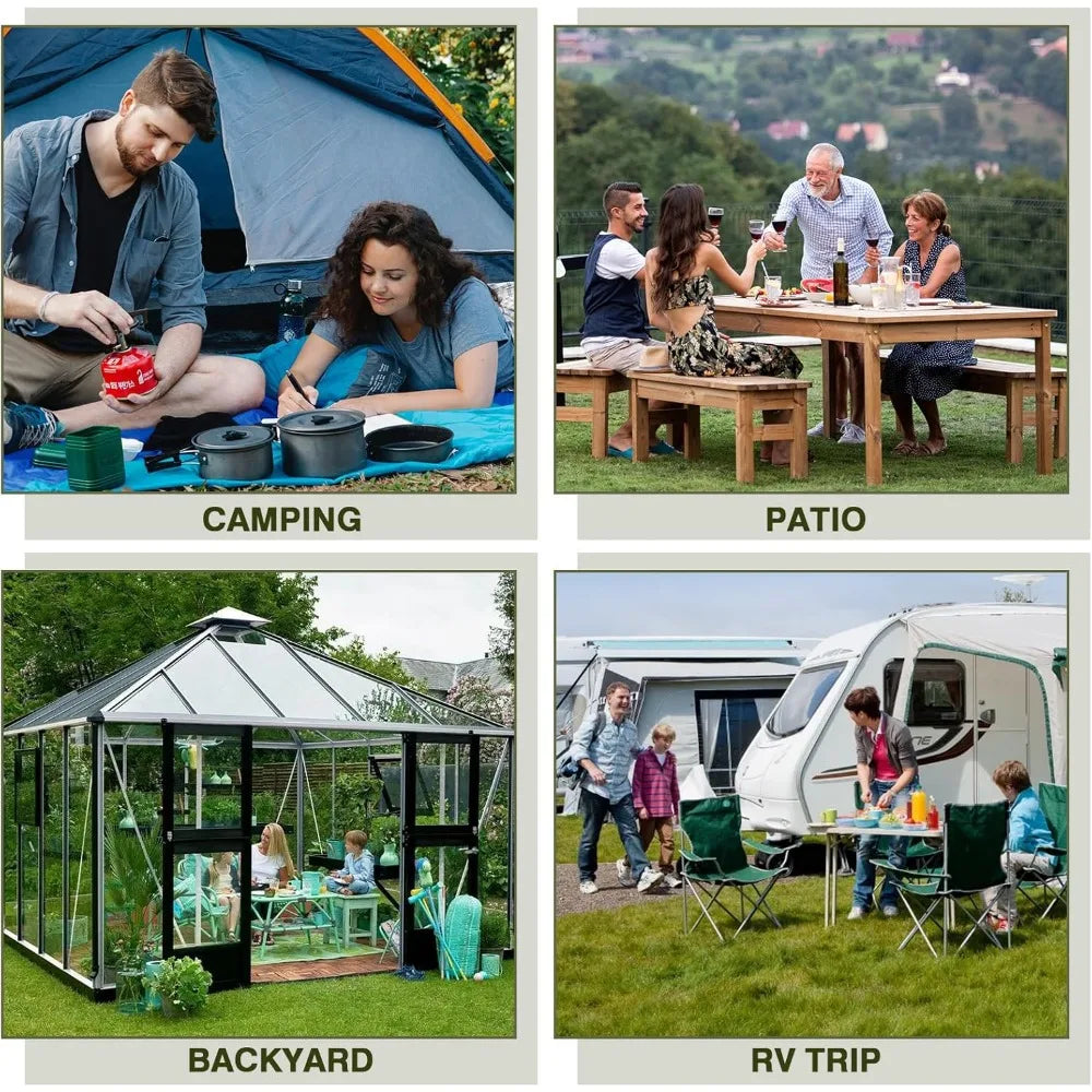 Portable Propane Gas Grill with 3 Burners, 30,000 BTU, Durable Thick Grates and Stainless Steel Controls