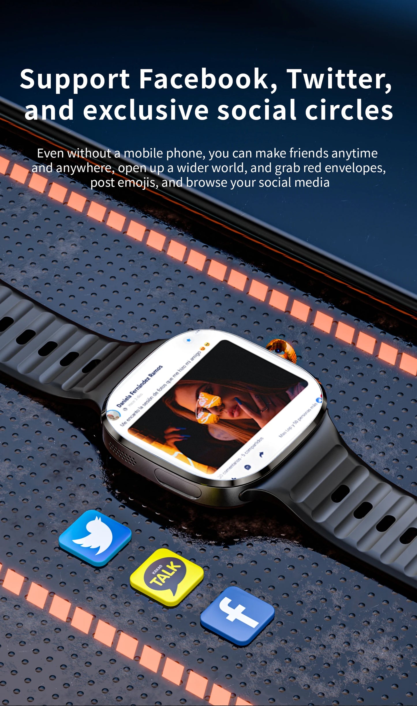 LOKMAT APPLLP 6 MAX – Android Smart Watch Phone | 2.16-Inch AMOLED Display | 4G/5G SIM | Rotating Camera | AI ChatGPT Integration