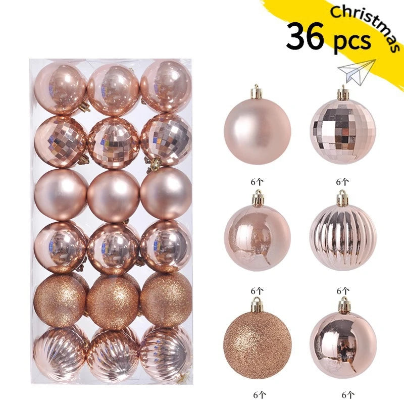 24/36 Pcs Hanging Christmas Tree Ornaments 3/4CM Balls Multiple Colors