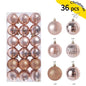 24/36 Pcs Hanging Christmas Tree Ornaments 3/4CM Balls Multiple Colors