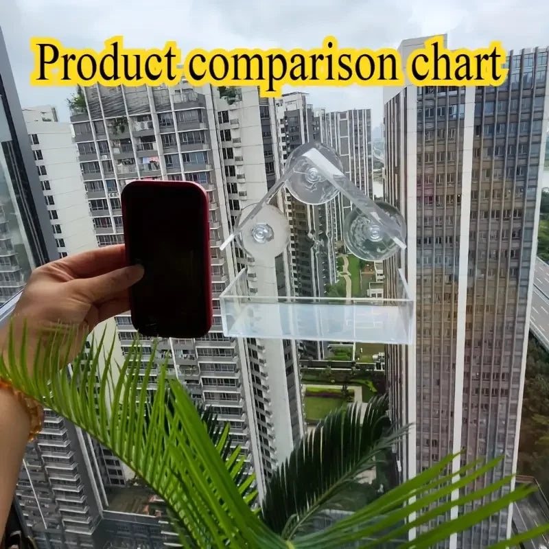 Transparent Window Bird Feeder with Strong Suction Cups for Wild Birds