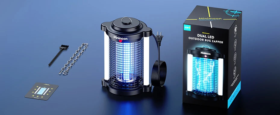 Minimoon Bug Zapper Outdoor Mosquito Zapper with Dual LED Light 4200V Electric Fly Trap