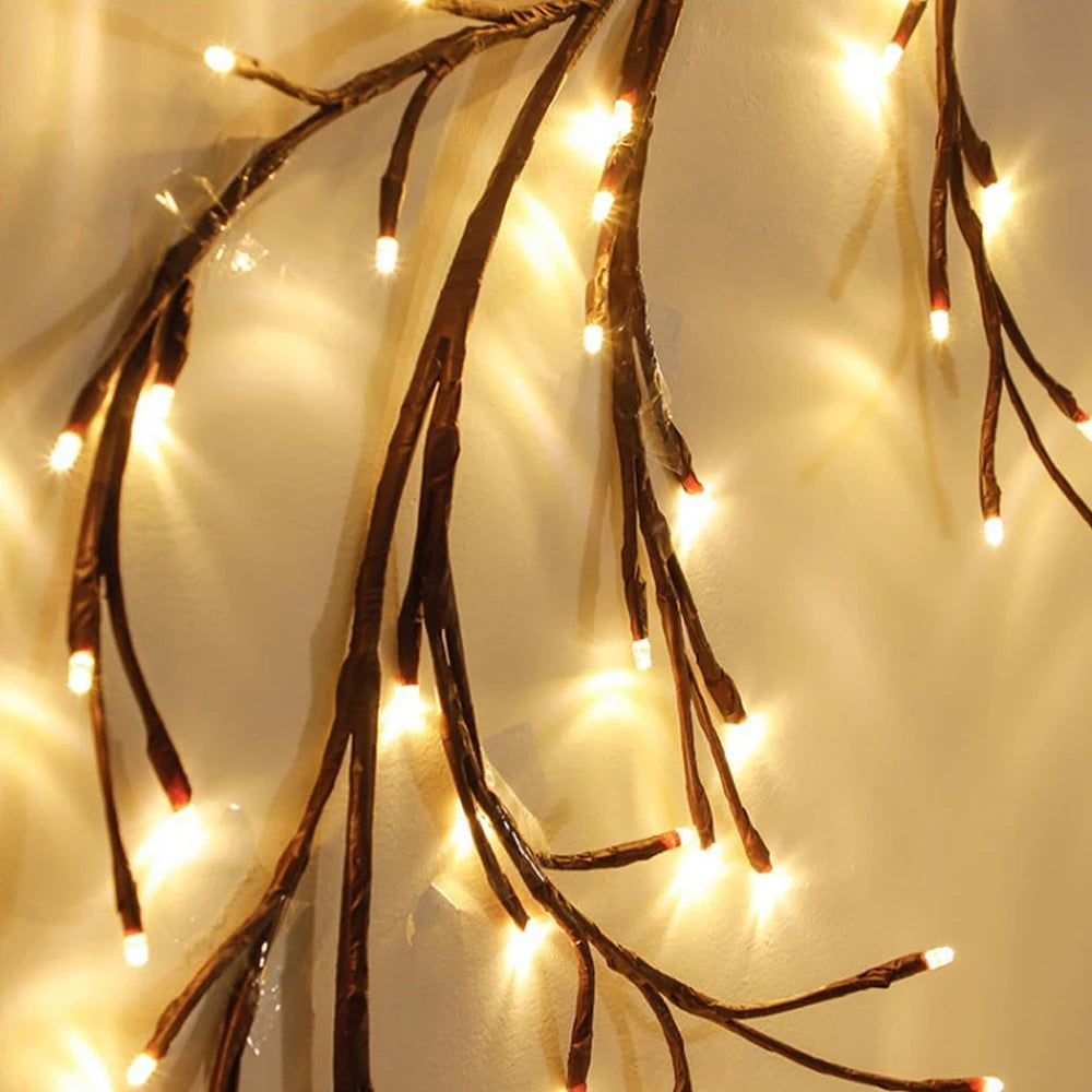 96 LED Solar Tree & Vine Wall Lamp – DIY Warm White Fairy Lights