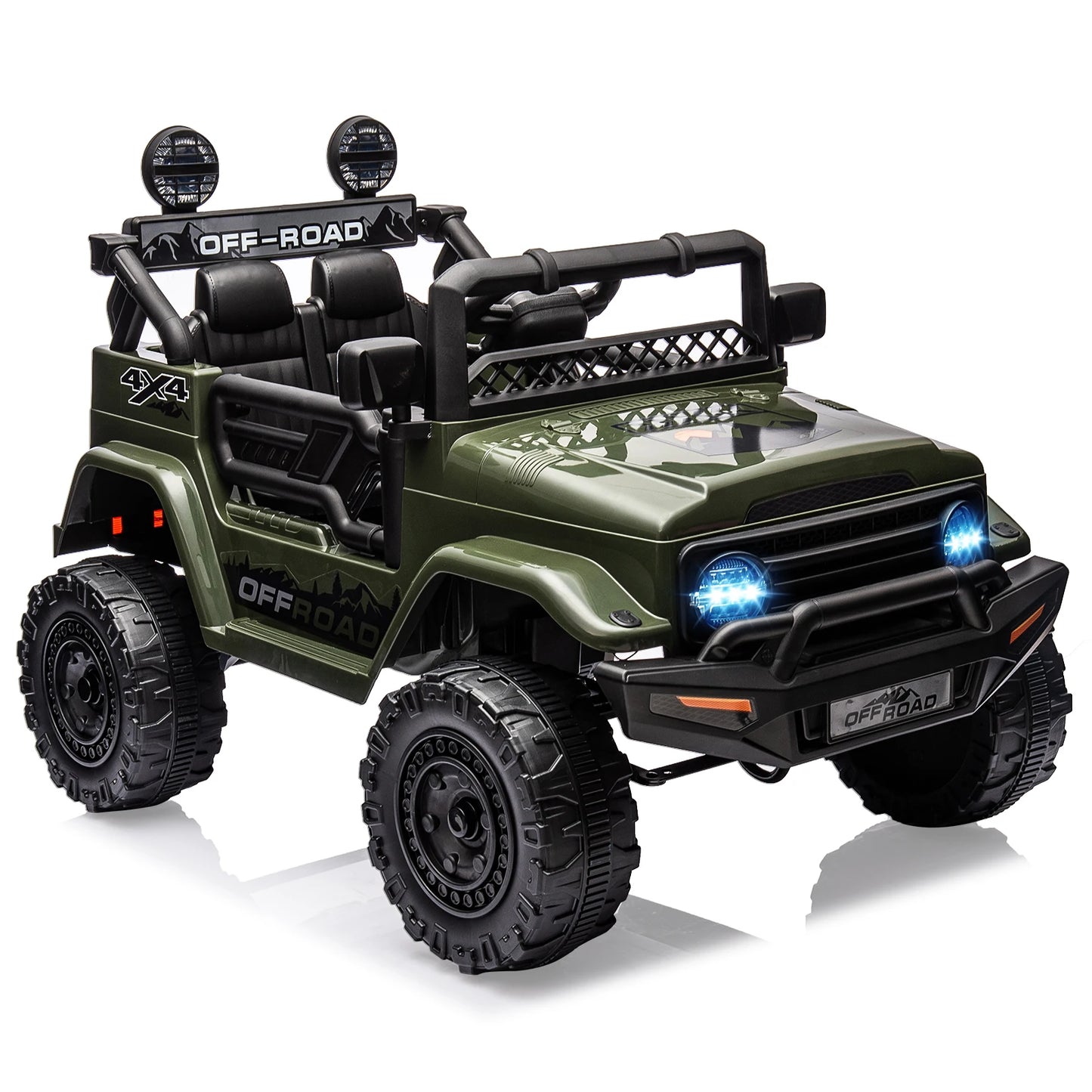 12V Ride-On Truck for Kids – 2 Seater Electric Vehicle with Remote Control, Bluetooth Audio & LED Lights