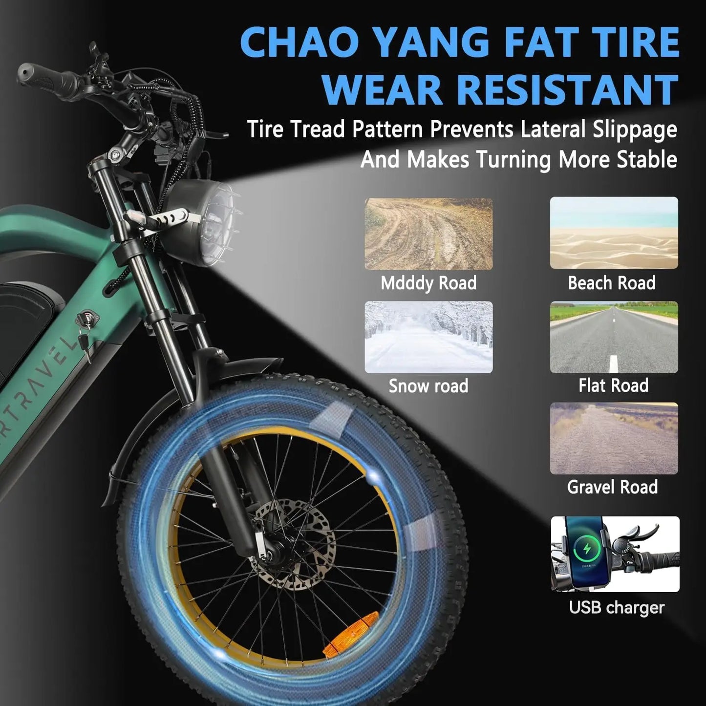 Smartravel 1200W Electric Bike for Adults – 48V 25Ah Battery, APP Control, Full Suspension Fat Tire E-Bike with GPS Tracking & Hydraulic Brakes