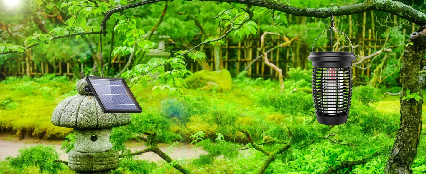 PALONE Solar Bug Zapper – 2-in-1 Mosquito Killer & Camping Light (4500V)
