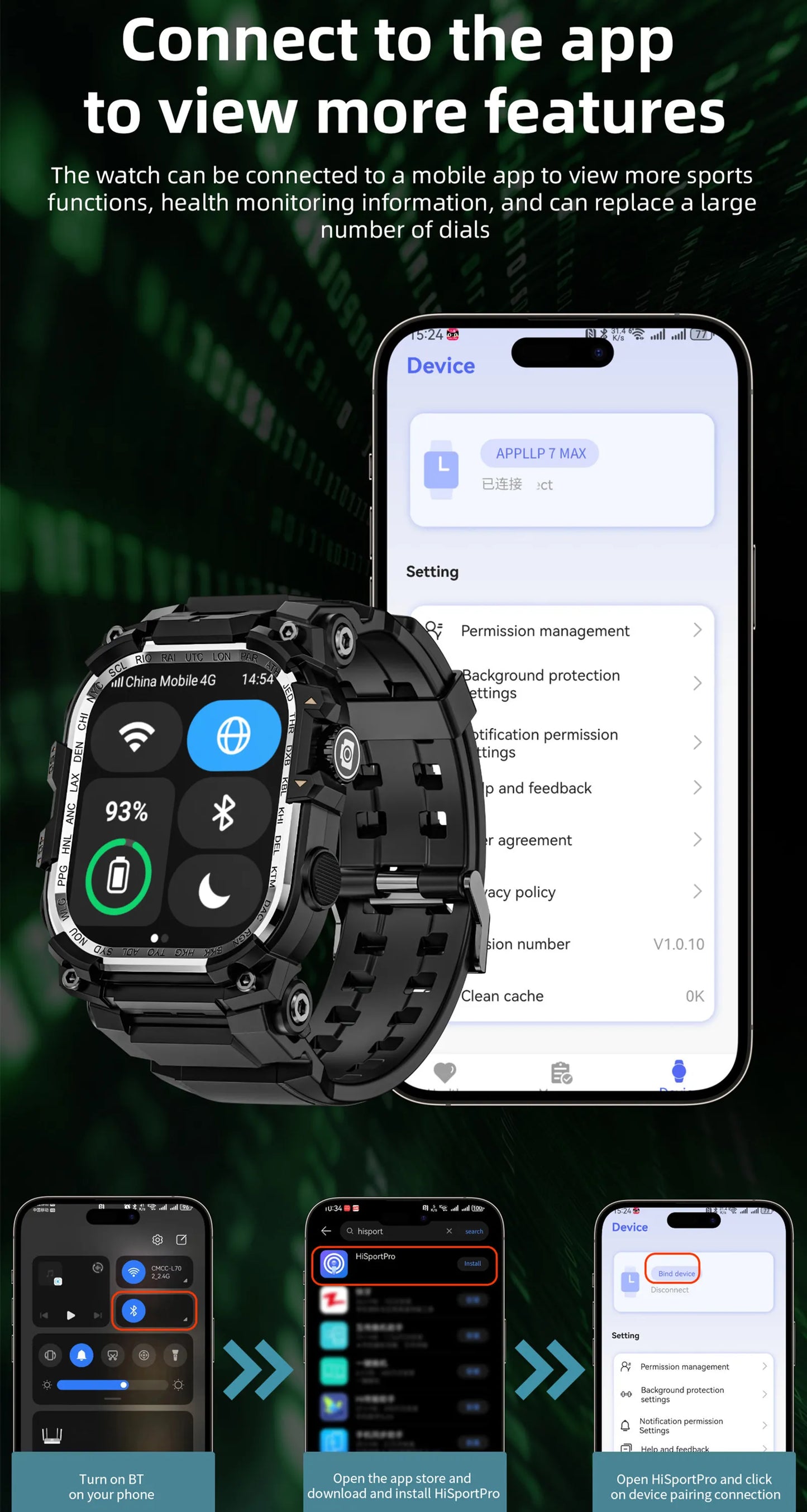 LOKMAT APPLLP 7 MAX Smart Watch Phone – 4G/5G Android Smartwatch with Rotating Camera, AMOLED Display, 3GB+32GB Storage