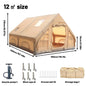 PAKICETUS Inflatable Camping Tent with Skylight, Quick Setup Family Glamping Tent for 4-6 People