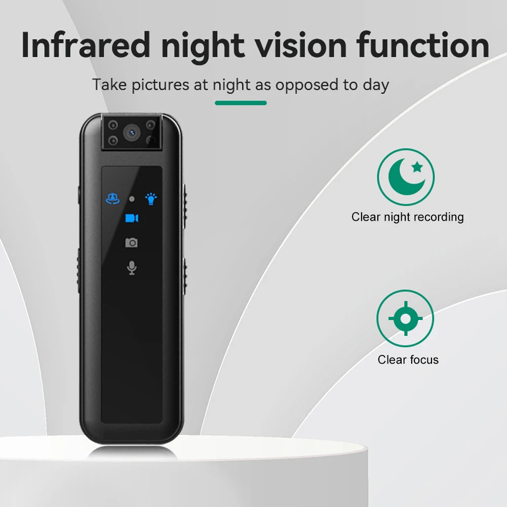 Mini HD 1080P Body Camera with Night Vision & 180° Rotating Lens