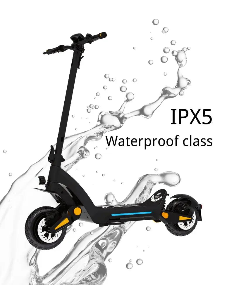 DT06 Dual Motor Electric Scooter – 2400W Power, 70KM/H Speed, 70KM Range, Hydraulic Suspension, Foldable Off-Road E-Scooter with NFC, LED Display & Turn Signals