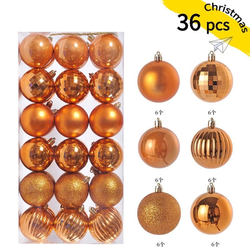 24/36 Pcs Hanging Christmas Tree Ornaments 3/4CM Balls Multiple Colors