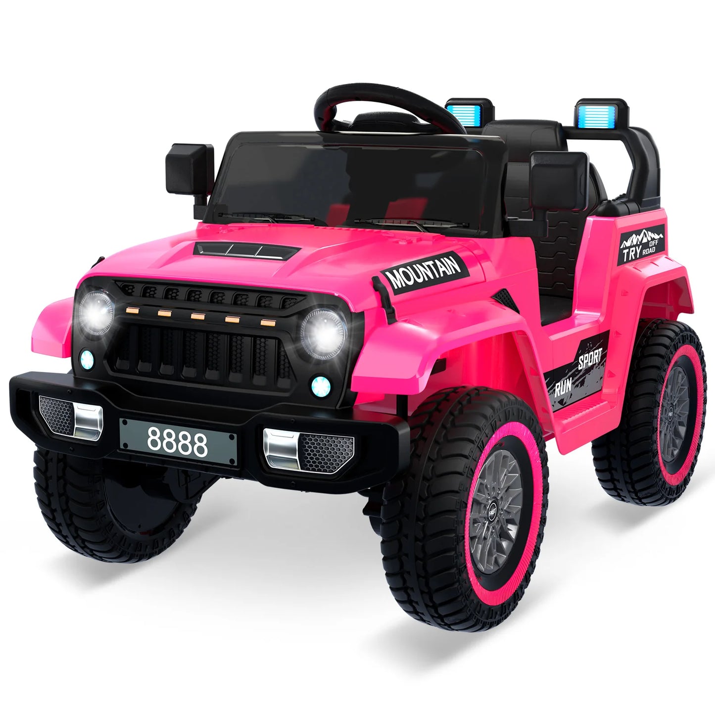 12V Electric Ride-On Truck for Kids – Battery-Powered Vehicle with Remote Control, LED Lights, Music & Spring Suspension