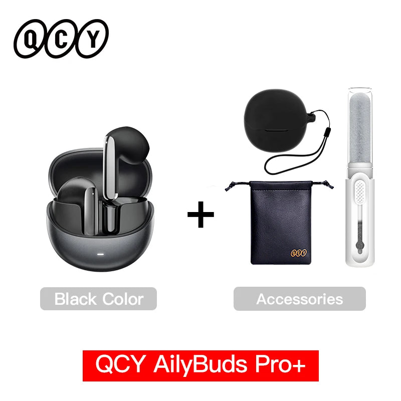 QCY HT10 AilyBuds Pro+ ANC Wireless Earphone Al Audio Hi-res with LDAC Bluetooth 5.3 Earbuds Adaptive ANC Multipoint Connection