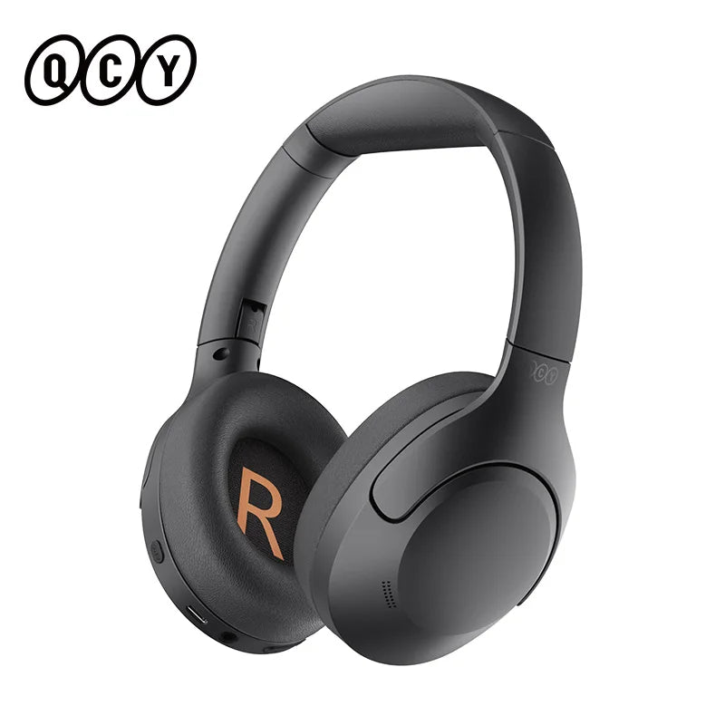 QCY H3 Lite ANC Wireless Headphones Bluetooth 5.3 Over-Ear Headset with HiFi Sound, 40mm Drivers & 60H Battery Life