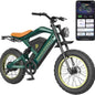 Smartravel 1200W Electric Bike for Adults – 48V 25Ah Battery, APP Control, Full Suspension Fat Tire E-Bike with GPS Tracking & Hydraulic Brakes