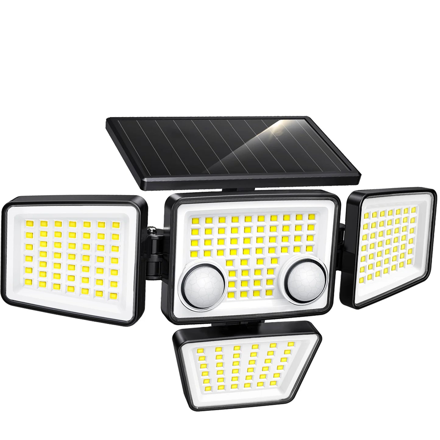 2024 Upgraded 4-Head Solar Motion Sensor Outdoor Lights