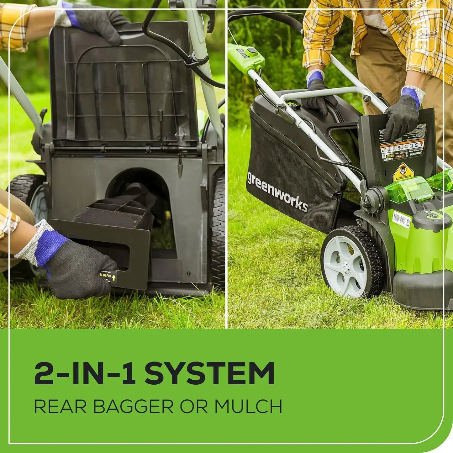 40V Cordless 20-Inch Twin Blade Lawn Mower with Dual Batteries & Smart Cut Technology