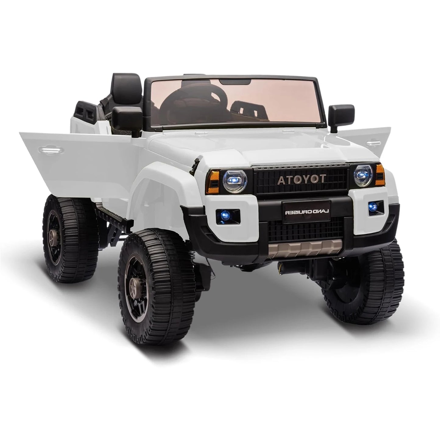 Kids Electric Ride-On Car – 24V 2-Seater Toyota Land Cruiser Truck with Remote Control, 4×100W Motors & 4WD/2WD Switchable System