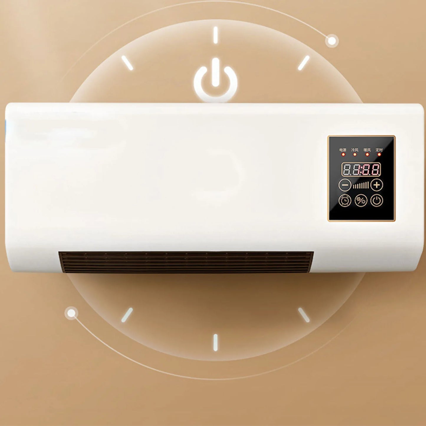 1800W Wall Mounted Air Conditioner 2-in-1 Cooling Heating Compact for Bedroom 20㎡ Quiet Operation Energy Efficient