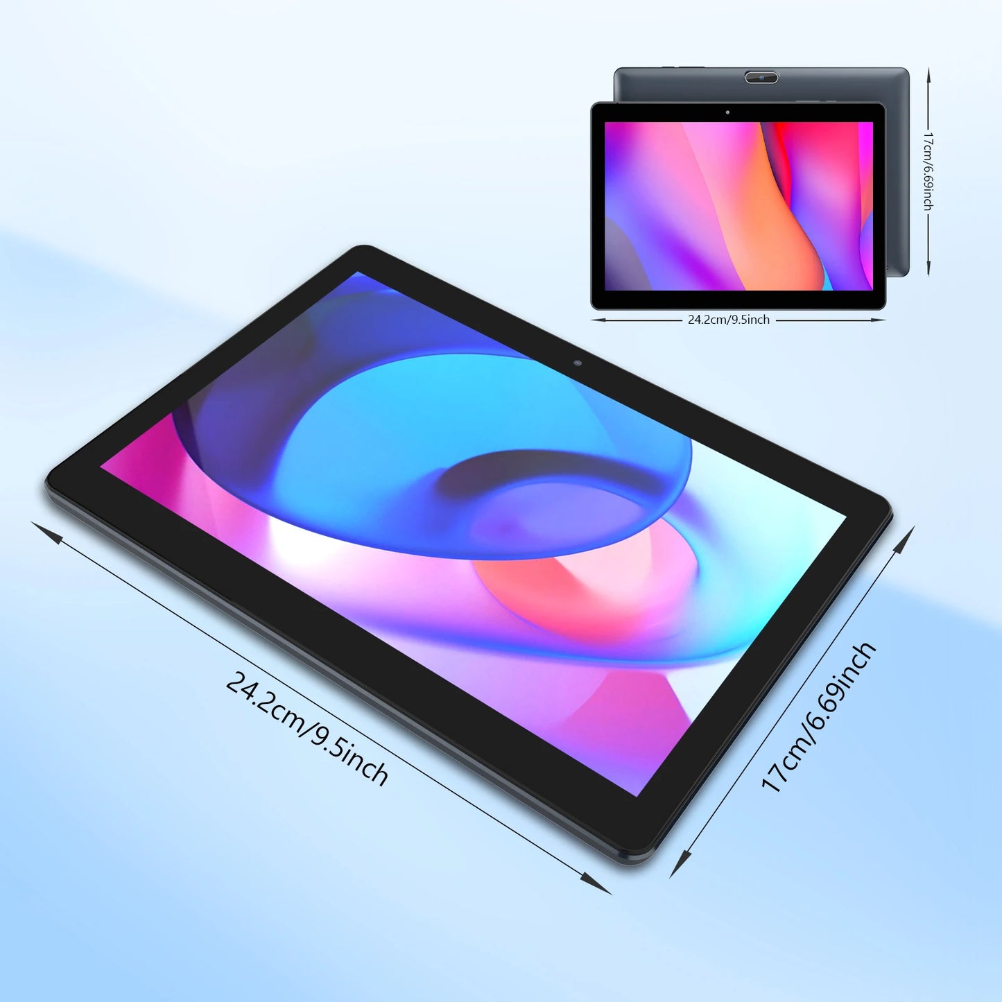 BAKEN 10.1-Inch Android 13 Tablet 2-in-1 Set – 4GB(2+2)+64GB