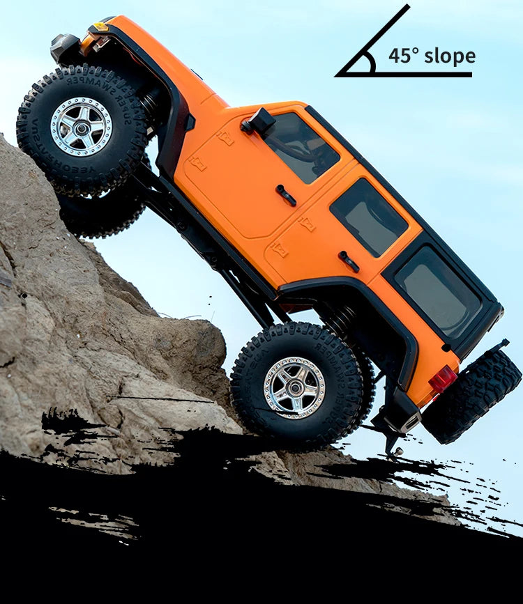 C8801 1:18 RC Climbing Jeep – 4WD Off-Road Rock Crawler with Lights, 2.4GHz Remote, 370 Motor & Simulation Body