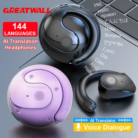 GreatWall AI Real-Time Translation Wireless Bluetooth Earphones