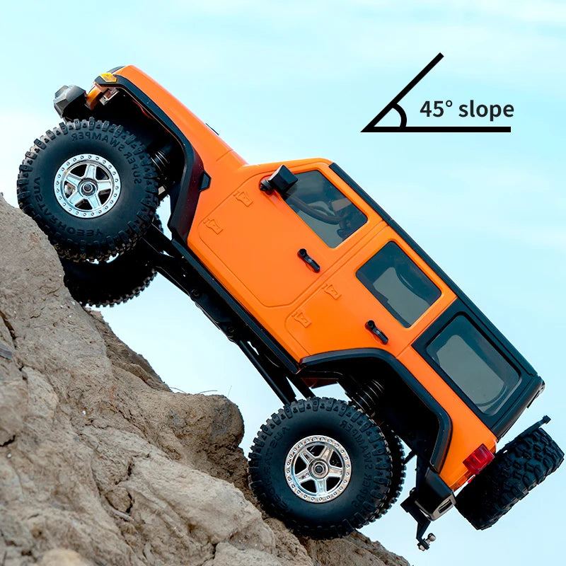 C8801 1:18 RC Climbing Jeep – 4WD Off-Road Rock Crawler with Lights, 2.4GHz Remote, 370 Motor & Simulation Body